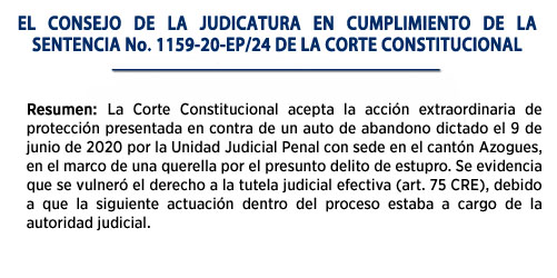 Sentencias Corte Constitucional – Consejo de la Judicatura